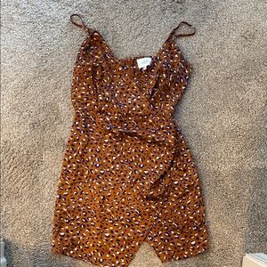 Brown Leopard Print Mini Dress